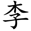 lǐ - Pflaume - chinesisches Schriftzeichen