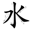 shuǐ - Wasser - Strichfolge
