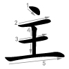 zhǔ - Herrscher - Strichfolge