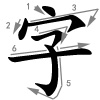 zì - Schriftzeichen - Strichfolge