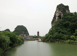 Der Mulonghupark von Guilin in der Provinz Guangxi